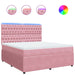 Pat box spring cu saltea, roz, 180x200 cm, catifea - WALTI WALTI