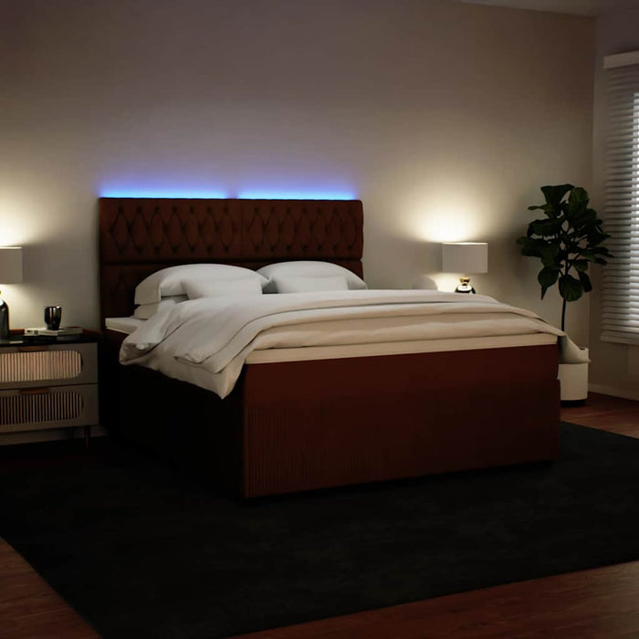 Pat box spring cu saltea, roz, 180x200 cm, catifea - WALTI WALTI
