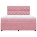 Pat box spring cu saltea, roz, 180x200 cm, catifea - WALTI WALTI