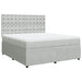 Pat box spring cu saltea, gri deschis, 180x200 cm, catifea - WALTI WALTI
