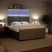 Pat box spring cu saltea, gri deschis, 180x200 cm, catifea - WALTI WALTI