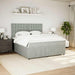 Pat box spring cu saltea, gri deschis, 180x200 cm, catifea - WALTI WALTI
