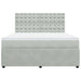 Pat box spring cu saltea, gri deschis, 180x200 cm, catifea - WALTI WALTI
