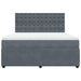 Pat box spring cu saltea, gri închis, 180x200 cm, catifea - WALTI WALTI