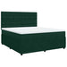 Pat box spring cu saltea, verde închis, 180x200 cm, catifea - WALTI WALTI