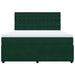 Pat box spring cu saltea, verde închis, 180x200 cm, catifea - WALTI WALTI