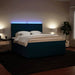 Pat box spring cu saltea, albastru, 180x200 cm, catifea - WALTI WALTI