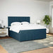 Pat box spring cu saltea, albastru, 180x200 cm, catifea - WALTI WALTI