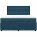 Pat box spring cu saltea, albastru, 180x200 cm, catifea - WALTI WALTI
