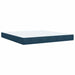 Pat box spring cu saltea, albastru, 180x200 cm, catifea - WALTI WALTI