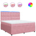 Pat box spring cu saltea, roz, 180x200 cm, catifea - WALTI WALTI