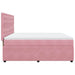 Pat box spring cu saltea, roz, 180x200 cm, catifea - WALTI WALTI