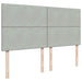 Pat box spring cu saltea, gri deschis, 200x200 cm, catifea - WALTI WALTI