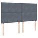 Pat box spring cu saltea, gri închis, 200x200 cm, catifea - WALTI WALTI