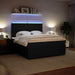 Pat box spring cu saltea, negru, 200x200 cm, catifea - WALTI WALTI