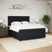Pat box spring cu saltea, negru, 200x200 cm, catifea - WALTI WALTI