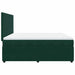 Pat box spring cu saltea, verde închis, 200x200 cm, catifea - WALTI WALTI