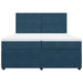 Pat box spring cu saltea, albastru, 200x200 cm, catifea - WALTI WALTI