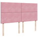 Pat box spring cu saltea, roz, 200x200 cm, catifea - WALTI WALTI