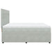 Pat box spring cu saltea, gri deschis, 200x200 cm, catifea - WALTI WALTI