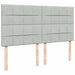 Pat box spring cu saltea, gri deschis, 200x200 cm, catifea - WALTI WALTI