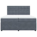 Pat box spring cu saltea, gri închis, 200x200 cm, catifea - WALTI WALTI