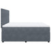 Pat box spring cu saltea, gri închis, 200x200 cm, catifea - WALTI WALTI
