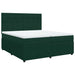 Pat box spring cu saltea, verde închis, 200x200 cm, catifea - WALTI WALTI