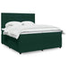 Pat box spring cu saltea, verde închis, 200x200 cm, catifea - WALTI WALTI