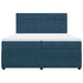 Pat box spring cu saltea, albastru, 200x200 cm, catifea - WALTI WALTI