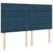 Pat box spring cu saltea, albastru, 200x200 cm, catifea - WALTI WALTI