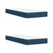 Pat box spring cu saltea, albastru, 200x200 cm, catifea - WALTI WALTI