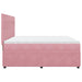 Pat box spring cu saltea, roz, 200x200 cm, catifea - WALTI WALTI