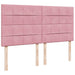 Pat box spring cu saltea, roz, 200x200 cm, catifea - WALTI WALTI