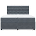 Pat box spring cu saltea, gri închis, 200x200 cm, catifea - WALTI WALTI