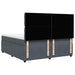 Pat box spring cu saltea, gri închis, 200x200 cm, catifea - WALTI WALTI
