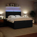 Pat box spring cu saltea, negru, 200x200 cm, catifea - WALTI WALTI