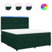 Pat box spring cu saltea, verde închis, 200x200 cm, catifea - WALTI WALTI