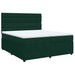 Pat box spring cu saltea, verde închis, 200x200 cm, catifea - WALTI WALTI