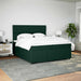 Pat box spring cu saltea, verde închis, 200x200 cm, catifea - WALTI WALTI
