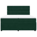 Pat box spring cu saltea, verde închis, 200x200 cm, catifea - WALTI WALTI