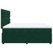 Pat box spring cu saltea, verde închis, 200x200 cm, catifea - WALTI WALTI