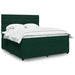 Pat box spring cu saltea, verde închis, 200x200 cm, catifea - WALTI WALTI