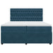 Pat box spring cu saltea, albastru, 200x200 cm, catifea - WALTI WALTI