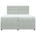 Pat box spring cu saltea, gri deschis, 200x200 cm, catifea - WALTI WALTI