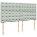 Pat box spring cu saltea, gri deschis, 200x200 cm, catifea - WALTI WALTI
