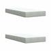 Pat box spring cu saltea, gri deschis, 200x200 cm, catifea - WALTI WALTI