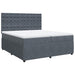 Pat box spring cu saltea, gri închis, 200x200 cm, catifea - WALTI WALTI