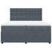 Pat box spring cu saltea, gri închis, 200x200 cm, catifea - WALTI WALTI