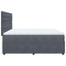 Pat box spring cu saltea, gri închis, 200x200 cm, catifea - WALTI WALTI